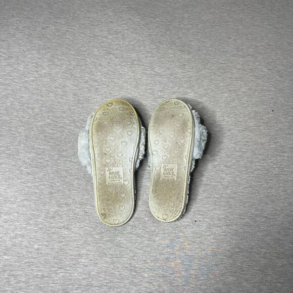 Victoria’s Secret Pompom Faux Fur Plush Open Toe House Slipper Slides - Picture 2 of 10